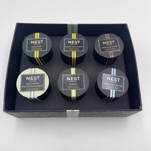 NEW Nest Petite Mini Votive Gift Set of 6 In Box Bamboo Wellness Grapefruit Mint